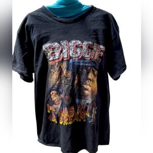 Vintage Biggie Graphic Tee - Black Short Sleeve